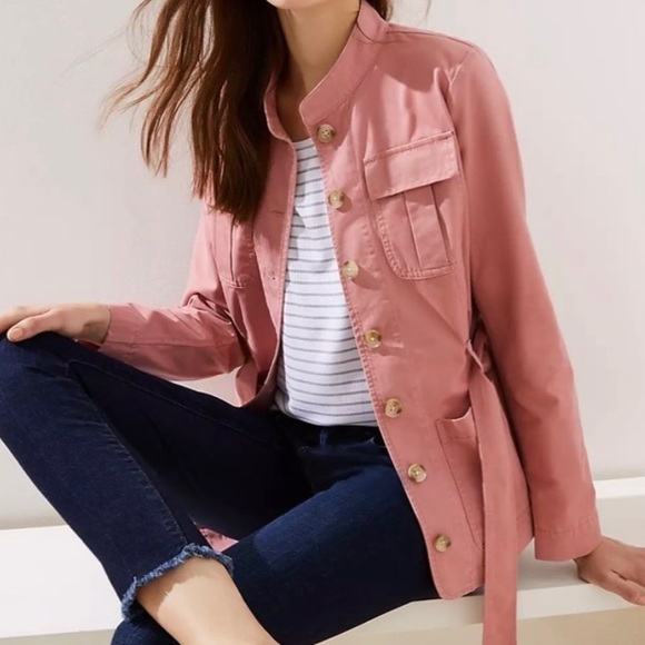 Ann Taylor Loft Belted Utility Jacket 